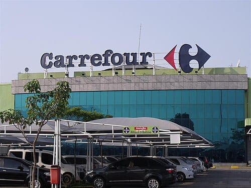 Carrefour storefront in Brazil — largest private employer with 150K staff