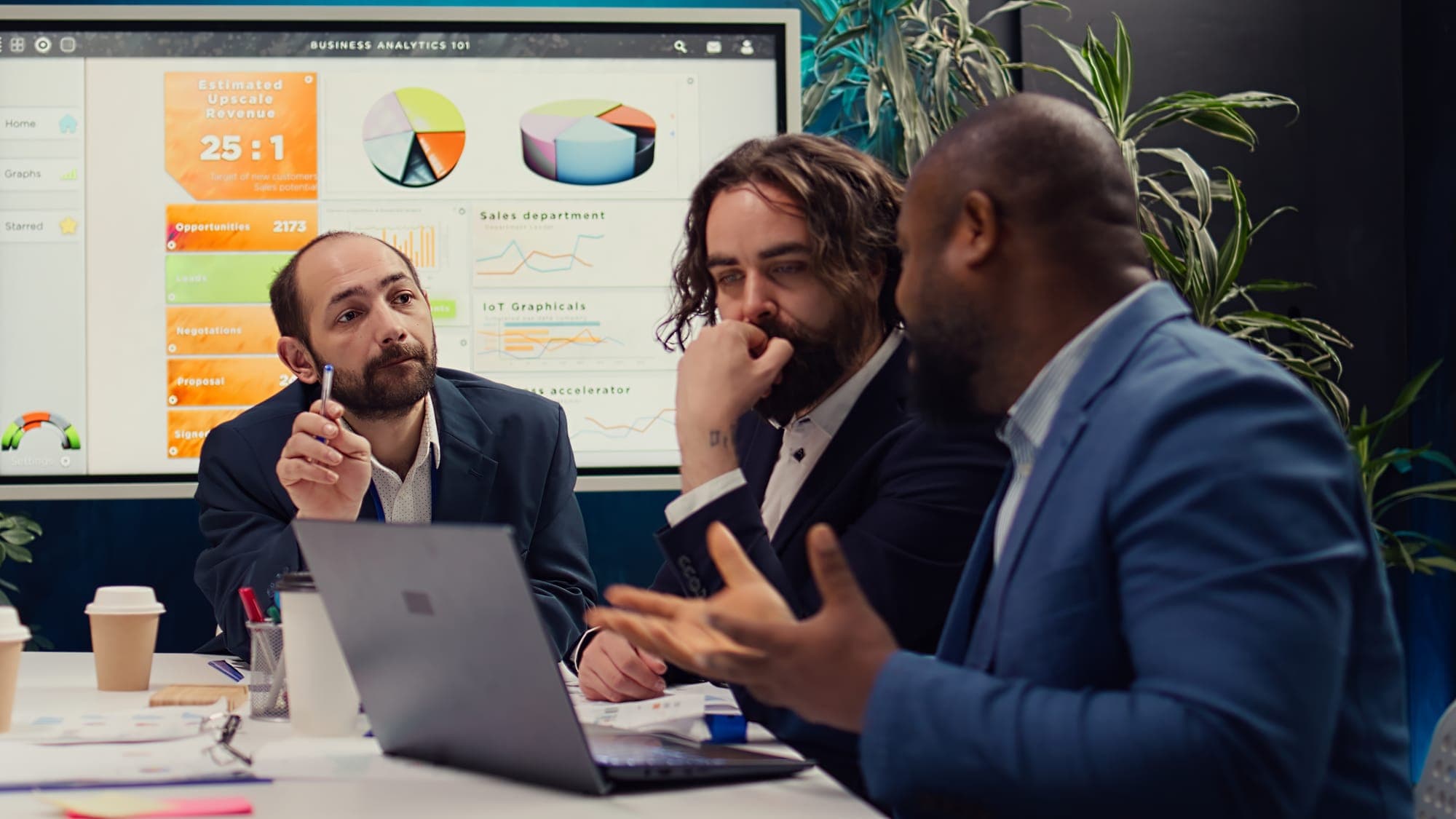 Financial analyst working on slow lagging data reports